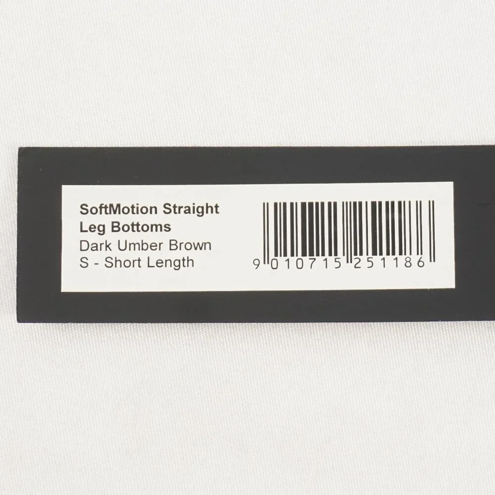 Oner Active SoftMotion Straight Leg Bottoms Dark Umber Brown Size S-Short (NWT) - Picture 6 of 8
